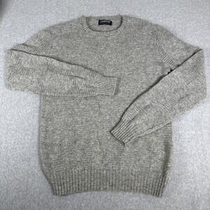 Puritan Vintage Shetland Wool Textured Knit Sweater Large Gray Made In USA